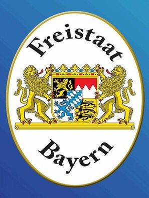 Blechschild 30x40 cm - Freistaat Bayern Wappen
