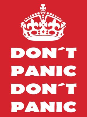 Holzschild 30x40 cm - Don't Panic don't panic