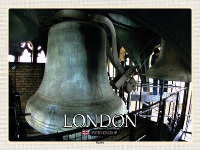 Blechschild 30x40 cm - London UK England Big Ben