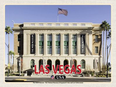 Blechschild 30x40 cm - Las Vegas USA The MOB Museum