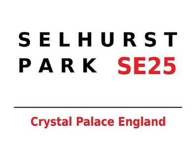 Blechschild 30x40 cm - London England Selhurst Park SE25