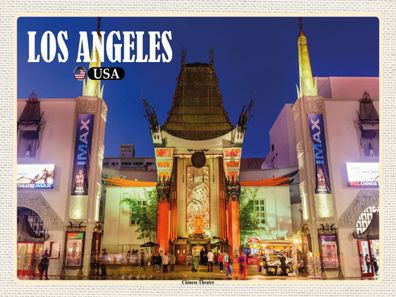 Holzschild 30x40 cm - Los Angeles USA Chinese Theatre Deo