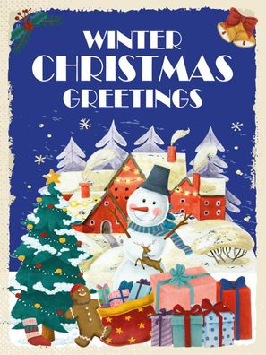 Holzschild 30x40 cm - Christmas winter greetings