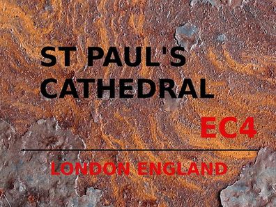 Blechschild 30x40 cm - London England St Paul´s Cathedral EC4