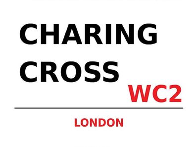 Blechschild 30x40 cm - London Charing Cross WC2