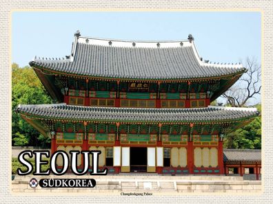 Blechschild 30x40 cm - Seoul Südkorea Changdeokgung Palace
