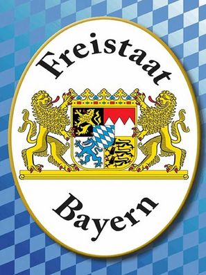 Holzschild 30x40 cm - Freistaat Bayern Wappen