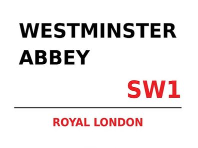 Blechschild 30x40 cm - London Royal Westminster Abbey SW1