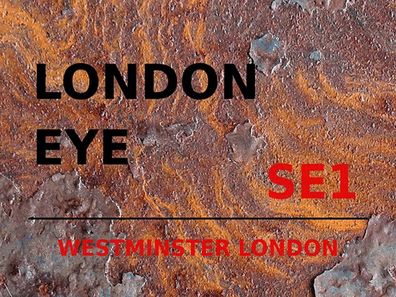 Blechschild 30x40 cm - London Westminster London Eye SE1