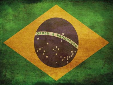 vianmo Holzschild 30x40 cm Brasilien Fahne Flagge