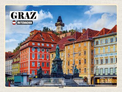 Holzschild 30x40 cm - Graz Österreich Altstadt