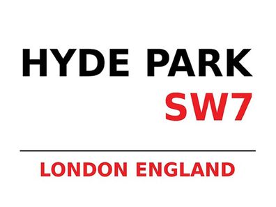 Blechschild 30x40 cm - London England Hyde Park SW7