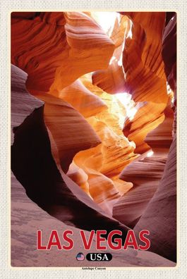 Blechschild 18x12 cm - Las Vegas USA Antelope Canyon