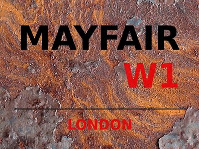 Blechschild 30x40 cm - London Mayfair W1