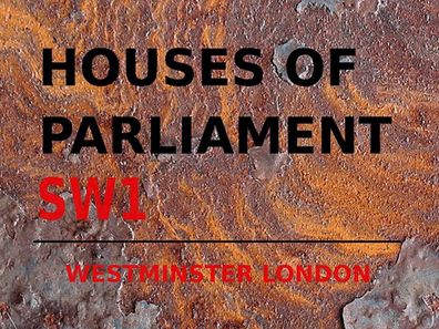 Blechschild 30x40 cm - London Houses of Parliament SW1