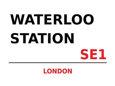 Blechschild 30x40 cm - London Waterloo Station SE1