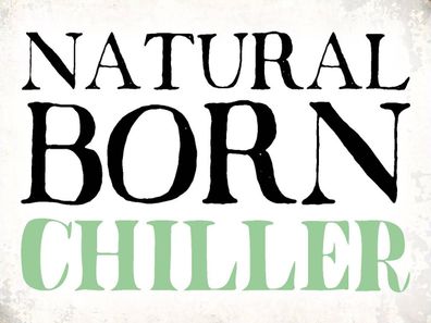 Holzschild 30x40 cm - natural born chiller Faultier
