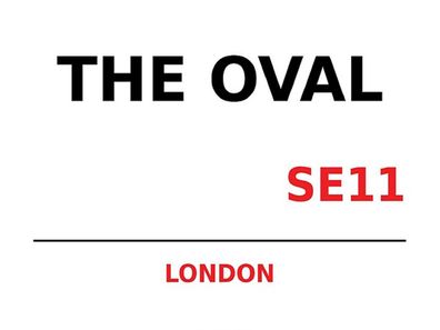 Blechschild 30x40 cm - London The Oval SE11
