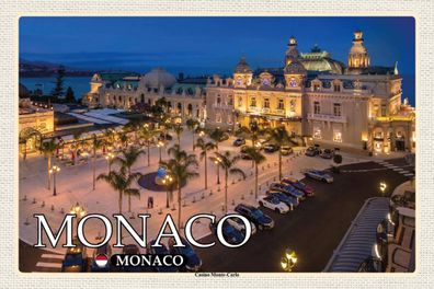 Blechschild 18x12 cm - Monaco Monaco Casino Monte-Carlo