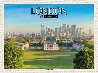 Blechschild 30x40 cm - Greenwich Park England London