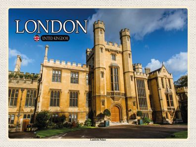 Blechschild 30x40 cm - London England UK Lambeth Palace