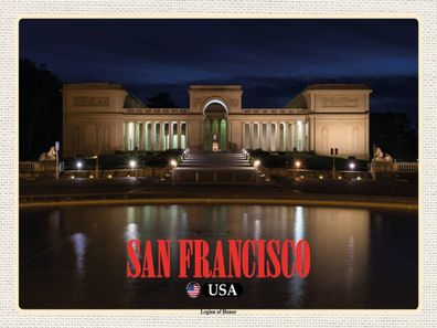 Holzschild 30x40 cm - San Francisco Usa Legion Of Honor Museum