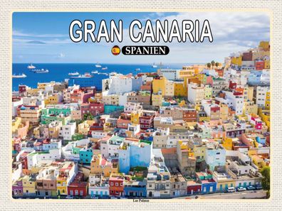 Holzschild 30x40 cm - Gran Canaria Spanein Las Palmas Stadt