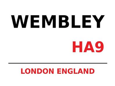 Blechschild 30x40 cm - London England Wembley HA9