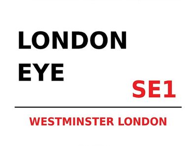 Blechschild 30x40 cm - London Westminster London Eye SE1