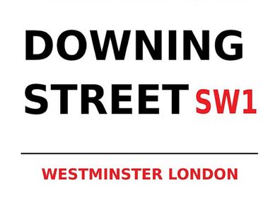 Blechschild 30x40 cm - London Westminster downing Street SW1