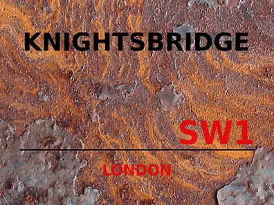 Blechschild 30x40 cm - London Knightsbridge SW1
