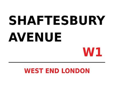 Blechschild 30x40 cm - London West End Shaftesbury Avenue W1