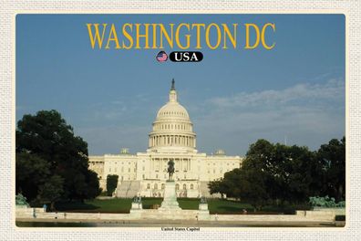 Blechschild 18x12 cm - Washington DC USA United States Capitol