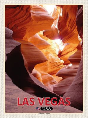 Holzschild 30x40 cm - Las Vegas USA Antelope Canyon