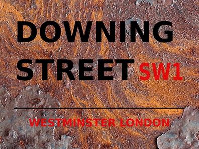 Blechschild 30x40 cm - London Westminster downing Street SW1