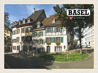 Holzschild 30x40 cm - Basel Schweiz Kleinbasel Stadt