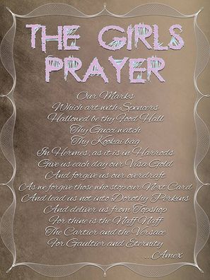 Holzschild 30x40 cm - the girls Prayer our Marks which