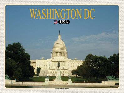 Blechschild 30x40 cm - Washington DC USA United States Capitol