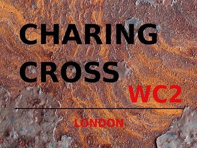 Blechschild 30x40 cm - London Charing Cross WC2