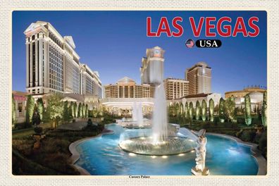 Blechschild 18x12 cm - Las Vegas USA Caesars Palace Hotel Casino