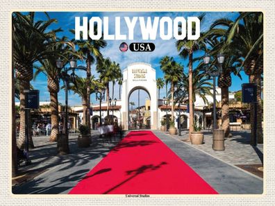 Holzschild 30x40 cm - Hollywood USA Universal Studios