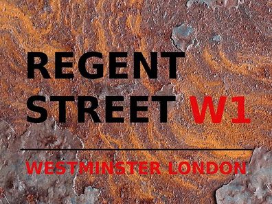 Blechschild 30x40 cm - London Westminster Regent Street W1