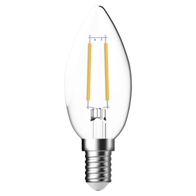 Nordlux Energetic LED Leuchtmittel E14 C35 Filament klar 140lm 2700K 1,2W 80Ra 360° 3