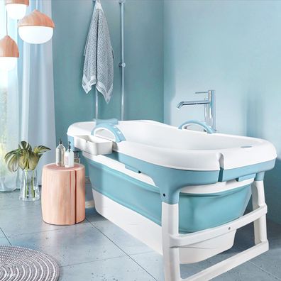 Schwänlein® Faltbare Badewanne für Erwachsene, praktisch und tragbar 117 x 62 x 54cm