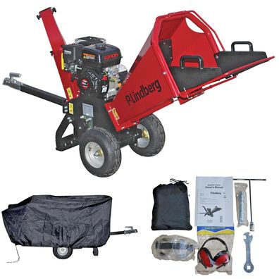 Benzin Holzhäcksler Gartenhäcksler Schredder Messerhäcksler Zugstarter Deichsel