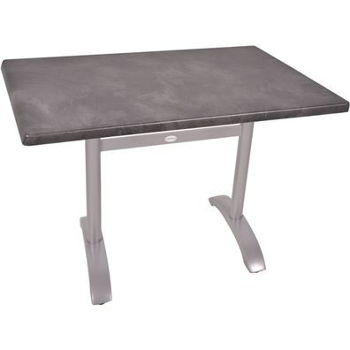 Bistrotisch-Set Dark Slate 110x70 cm & Tischgestell PAMIR DW