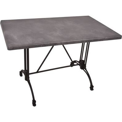 Bistrotisch-Set Dark Slate 110x70 cm & Tischgestell MORENA