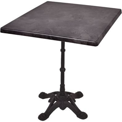 Bistrotisch-Set Dark Slate 70x70 cm & Tischgestell Civetta