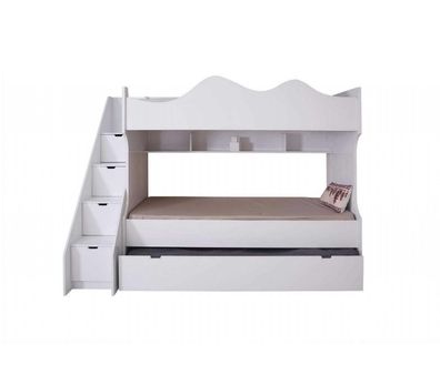 Weiß Etagenbett Kinderbett Bett Kindermöbel Garnitur Moderne Kinder