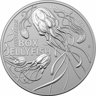 Silbermünze Qualle Jellyfish 2023 1 oz 999 Silber Gefährliche Tiere 4. Ausgabe